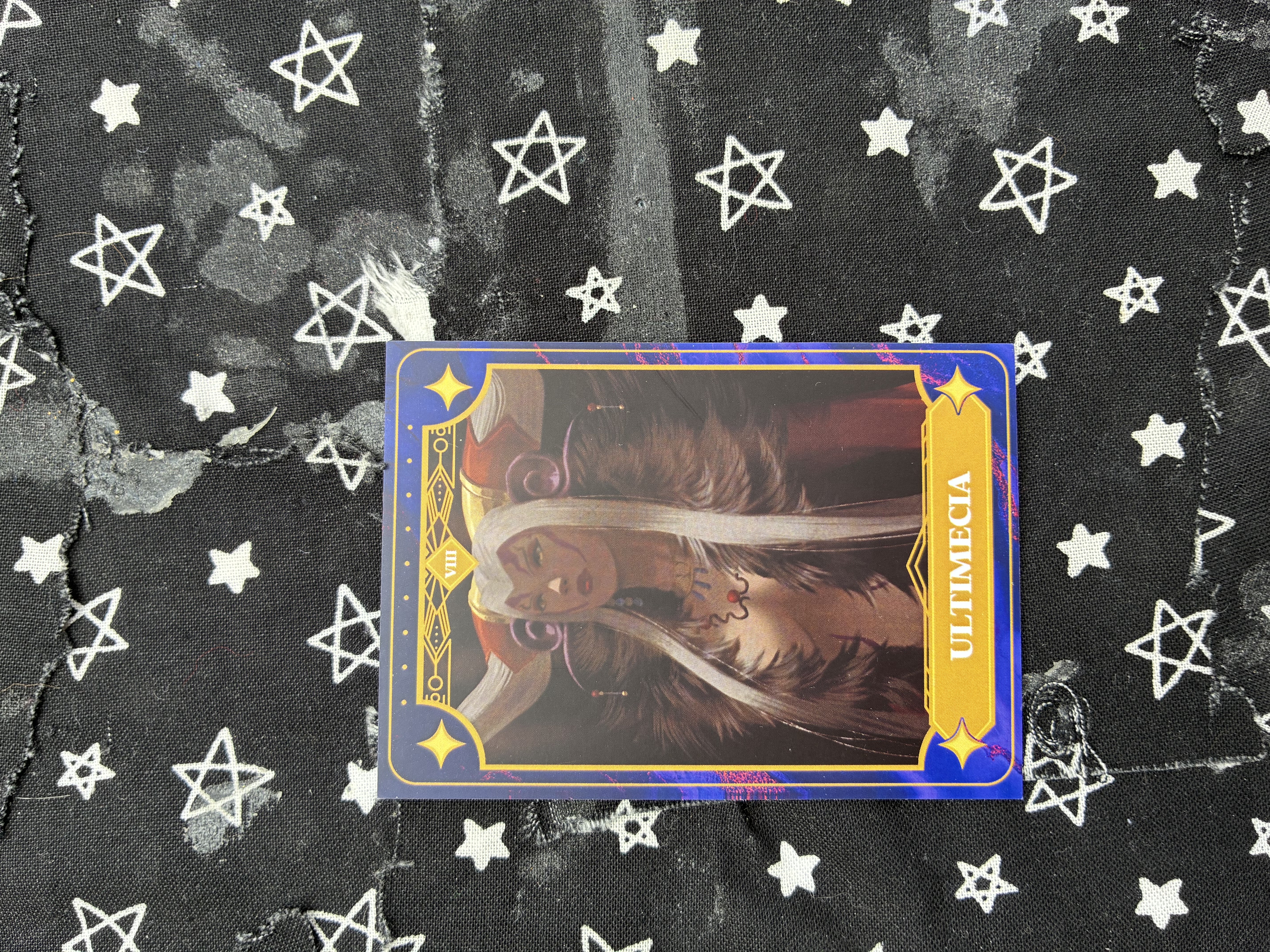 Final fantasy tarot card designed with Final fantasy 8 Ultimecia.